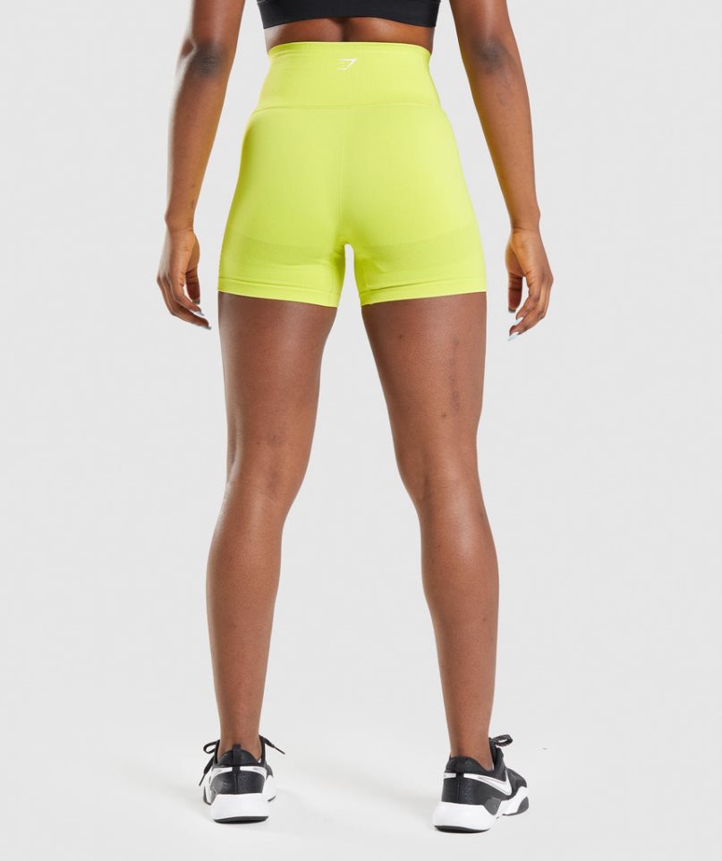 Women's Gymshark Energy Seamless Shorts Yellow | NZ 5OICZX